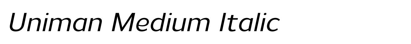 Uniman Medium Italic image